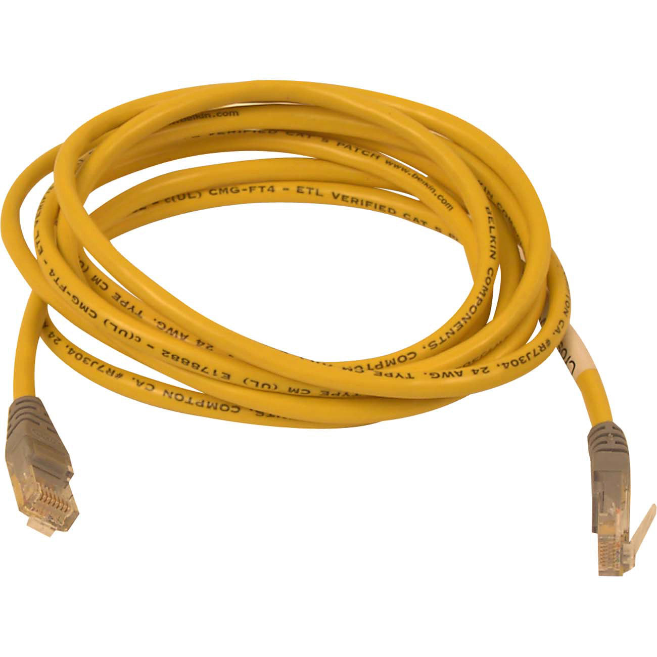 Belkin Cat5e Crossover Network Cable - 25 ft, Yellow