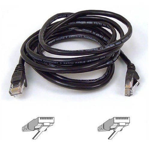 Belkin Cat5e Patch Cable 25 ft - Black Ethernet Network Cable for High-Speed LAN & Internet Connectivity