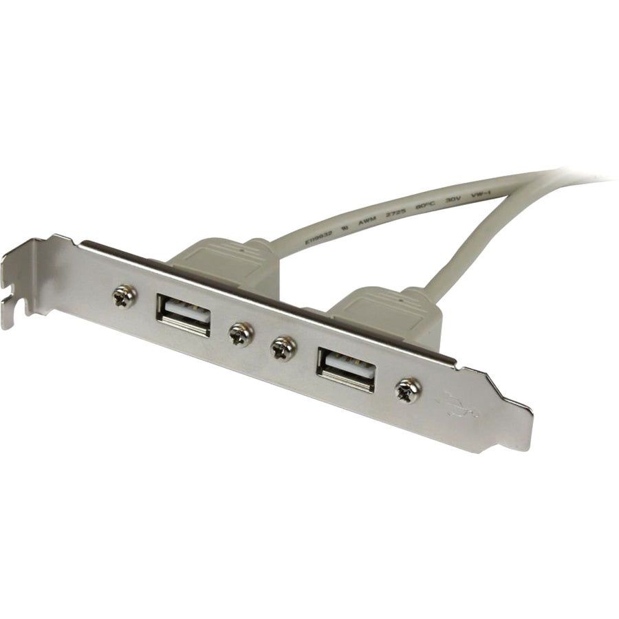 StarTech.com 2 Port USB A Female Slot Plate Adapter Cable (Part Number: USBPLATE)
