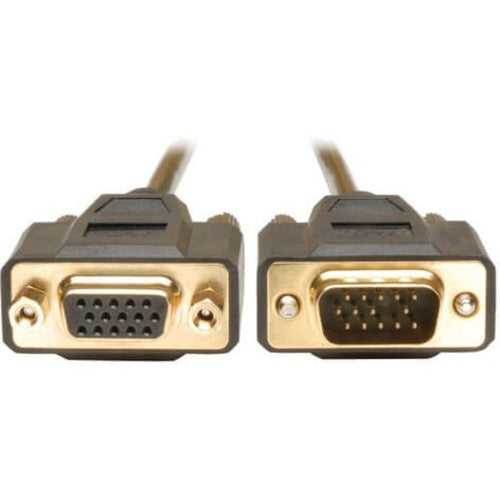 Eaton Tripp Lite Series VGA Monitor Extension Cable, 6 ft, HD15 Male to Female, Gold-Plated Connectors