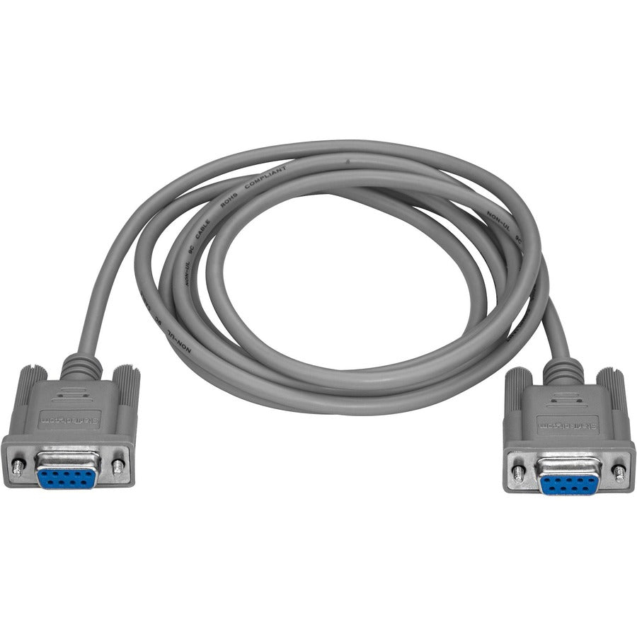 StarTech.com 6 ft Straight Through Serial Cable - DB9 Female to Female - Reliable Connection for Modems and Data Networking