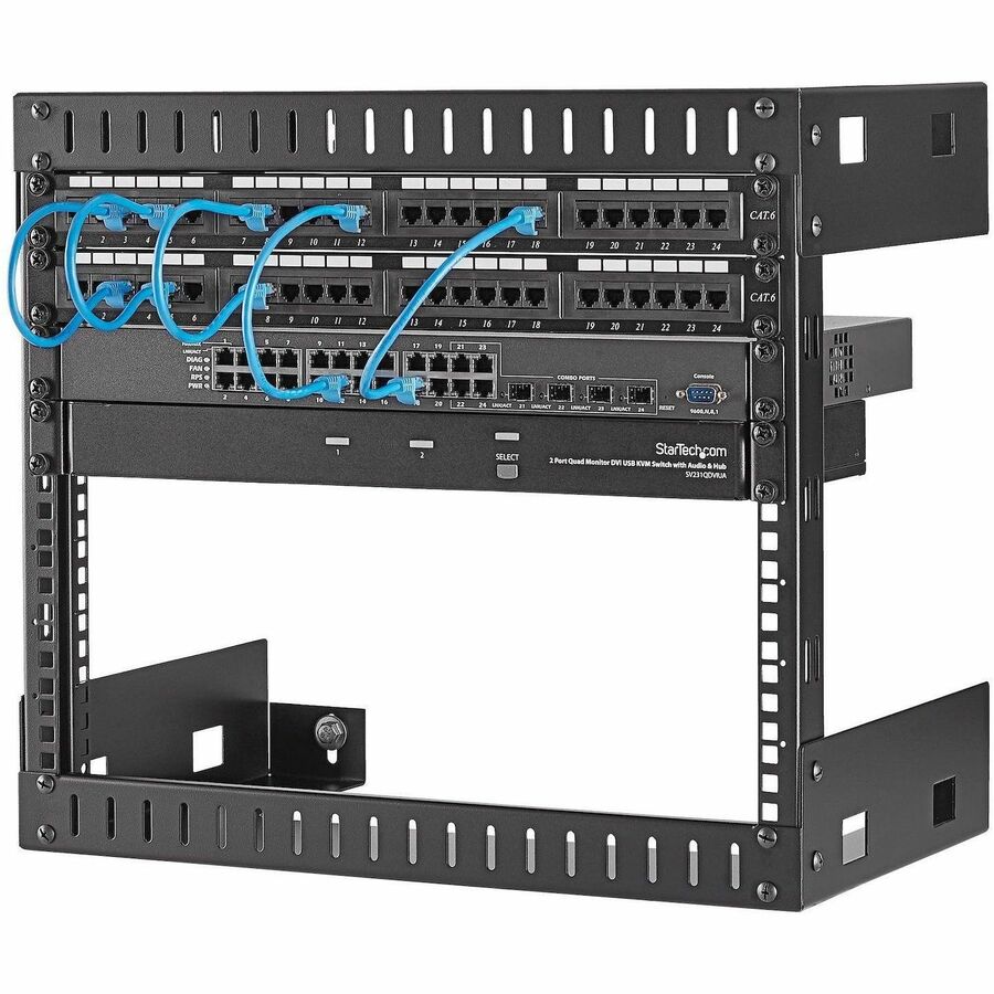 StarTech.com RK812WALLO 8U Open Frame Wall Mount Equipment Rack - 12 inch Depth