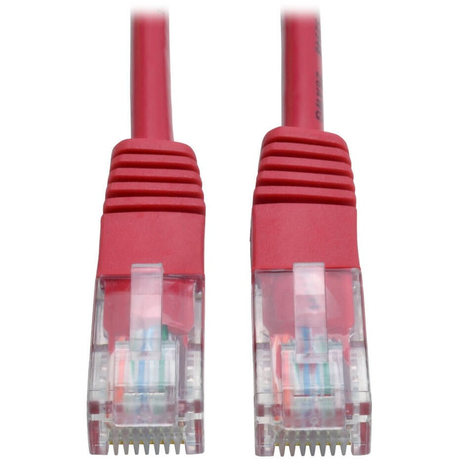 Eaton Tripp Lite Series Cat5e UTP Patch Cable - 1 ft Red RJ45 Male to Male Ethernet Cable