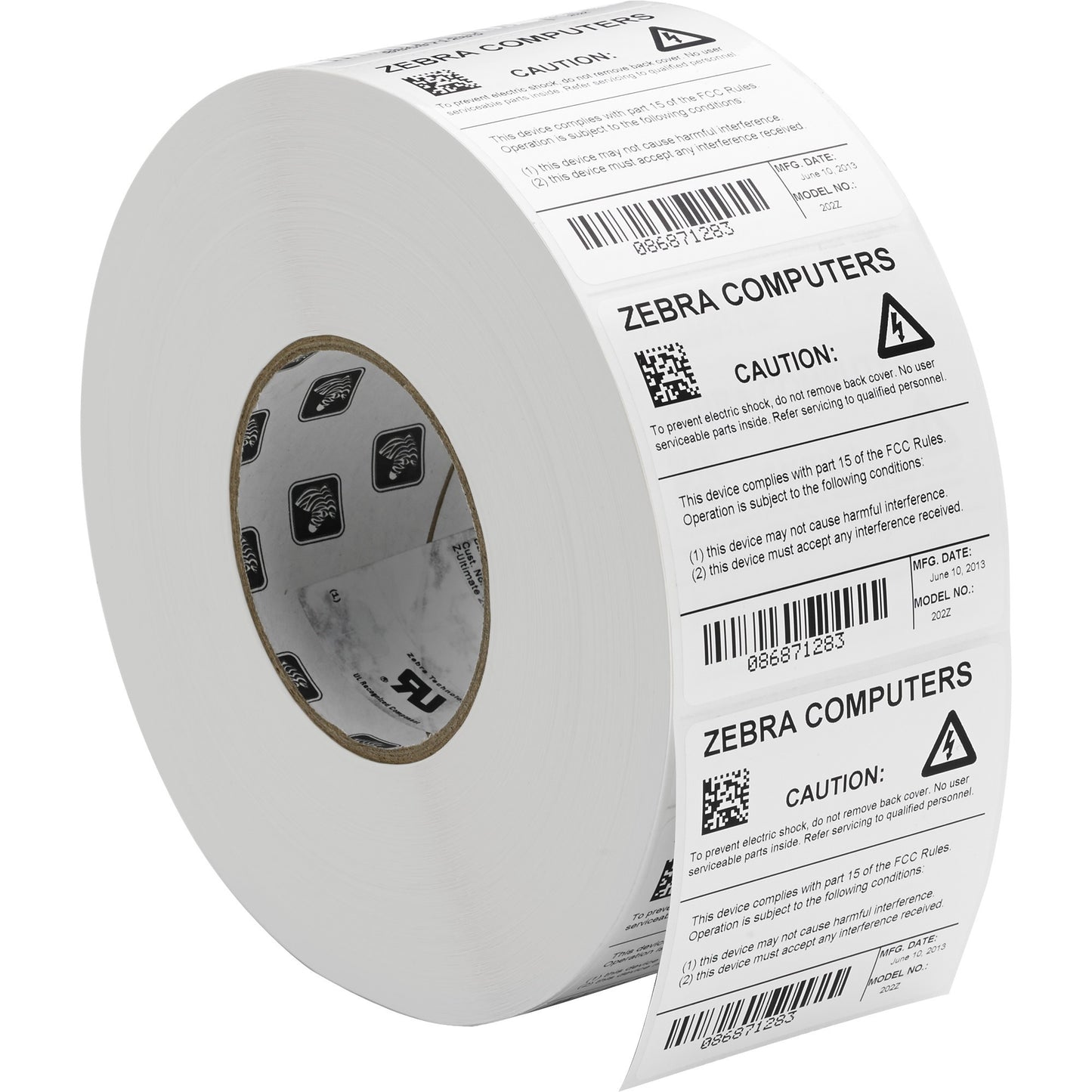 Zebra Z-Ultimate 4000T White Gloss Polyester Thermal Transfer Labels – 1.5 x 0.5 inches, 9420 Labels per Roll