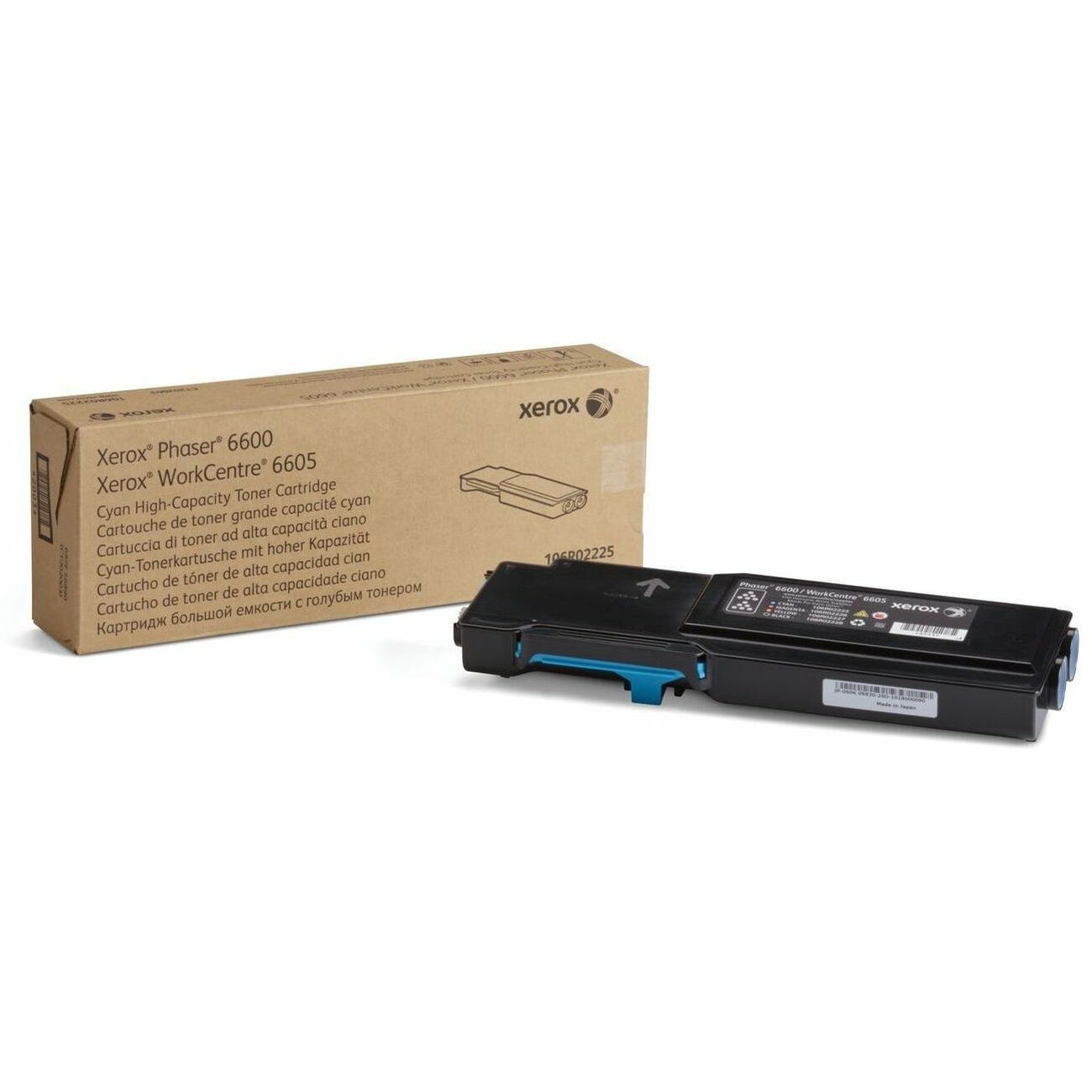 Xerox Phaser 6600 / WorkCentre 6605 Cyan High Capacity Toner Cartridge (6000 Pages) - 106R02225