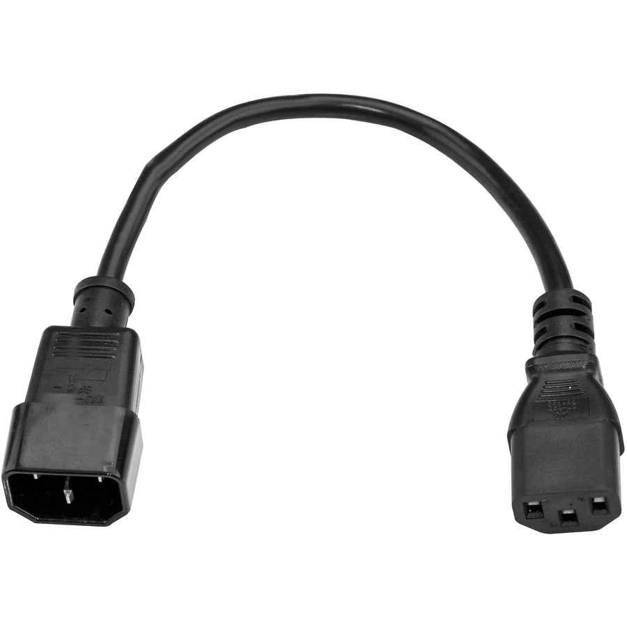StarTech.com 3ft Heavy Duty C14 to C13 Power Extension Cord - 14 AWG, 250V, Black