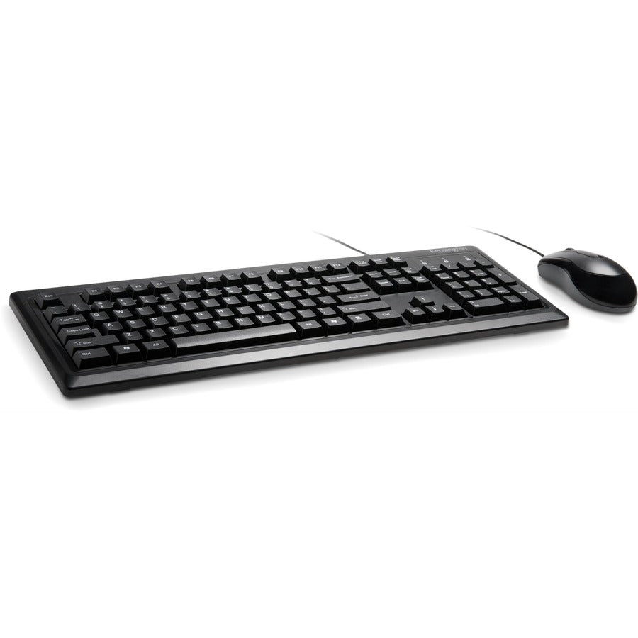 Kensington Keyboard for Life Desktop Set with Spill-Proof Full-Size Keyboard and Optical Mouse