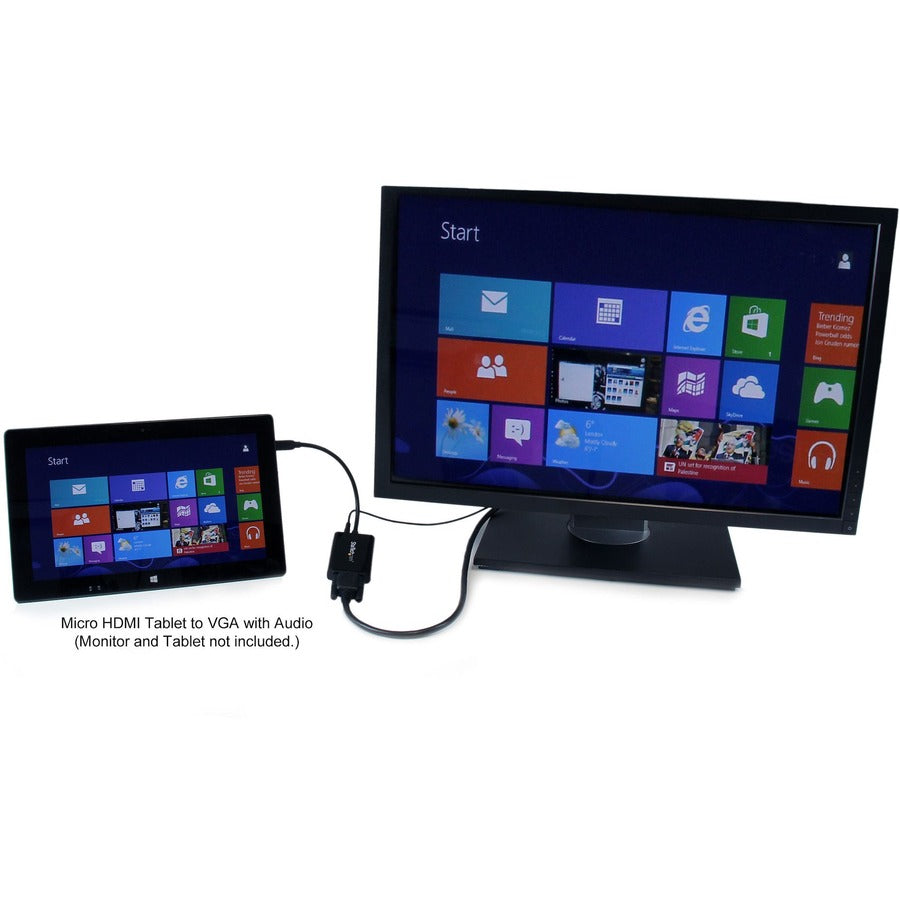 StarTech.com Micro HDMI to VGA Adapter Converter with Audio - 1920x1080 Support