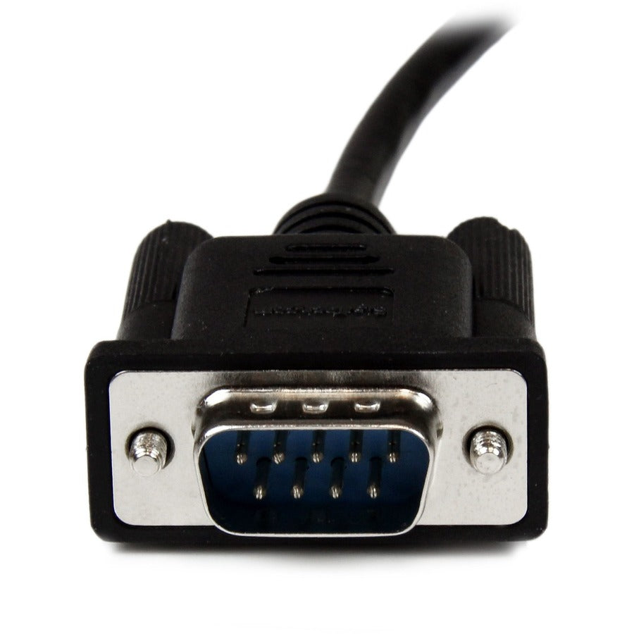 StarTech.com 2m Black DB9 RS-232 Serial Null Modem Cable F/M - High-Quality Data Transfer Solution