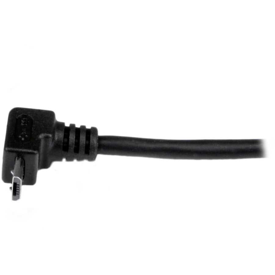 StarTech.com 2m Micro USB Cable - A to Up Angle Micro B for High-Speed Data Transfer and Charging