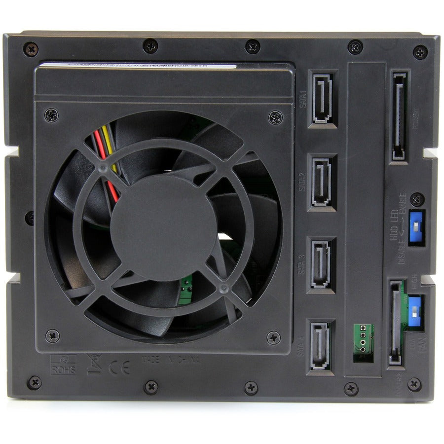 StarTech.com HSB4SATSASBA 4-Bay Aluminum Trayless Hot Swap Mobile Rack for 3.5 Inch SATA and SAS Drives
