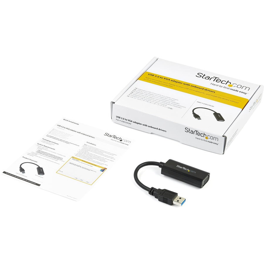 StarTech.com USB 3.0 to VGA Video Adapter with On-Board Driver Installation - Supports 1920x1200 Resolution