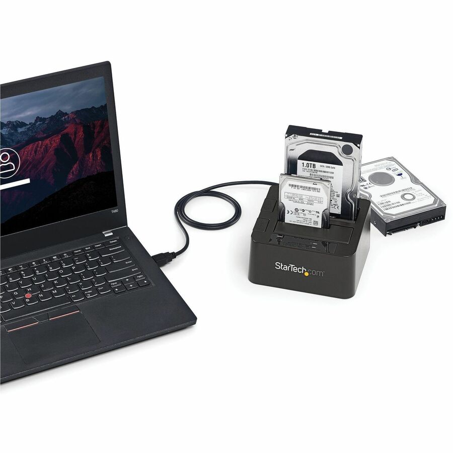 StarTech.com SDOCK2U313 Dual-Bay USB 3.2 Gen 2 SATA Hard Drive Docking Station for 2.5" & 3.5" SSD/HDDs