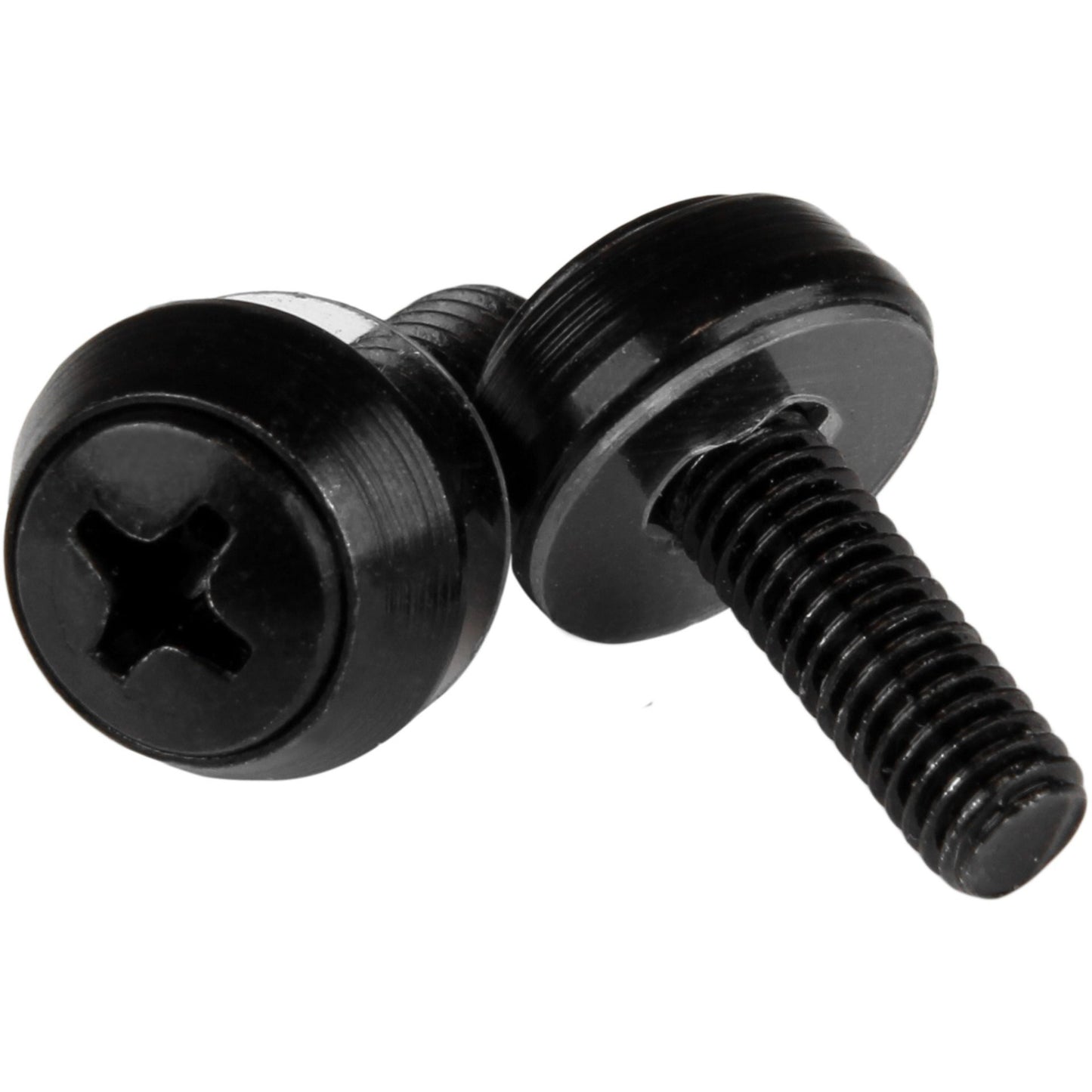 StarTech.com M5 x 12mm Mounting Screws - 100 Pack, Black - Rack and Cabinet Hardware