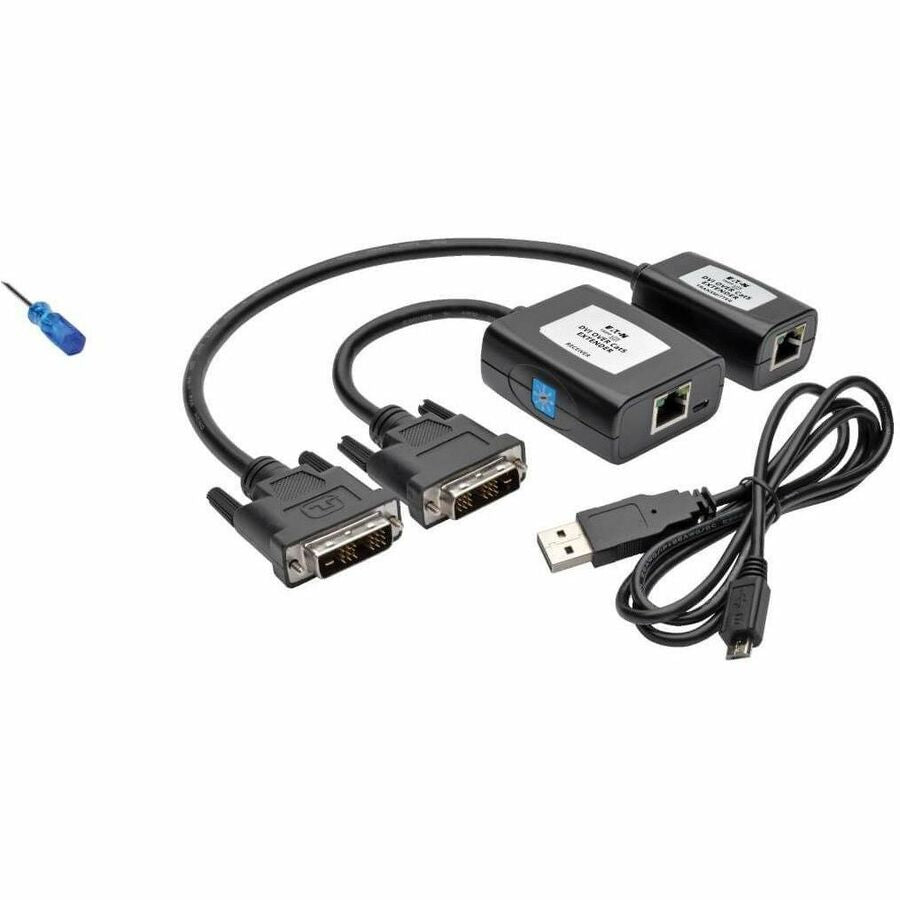 Eaton Tripp Lite Series B140-101X-U DVI over Cat5/6 Active Extender Kit for High-Definition Video up to 125 Feet