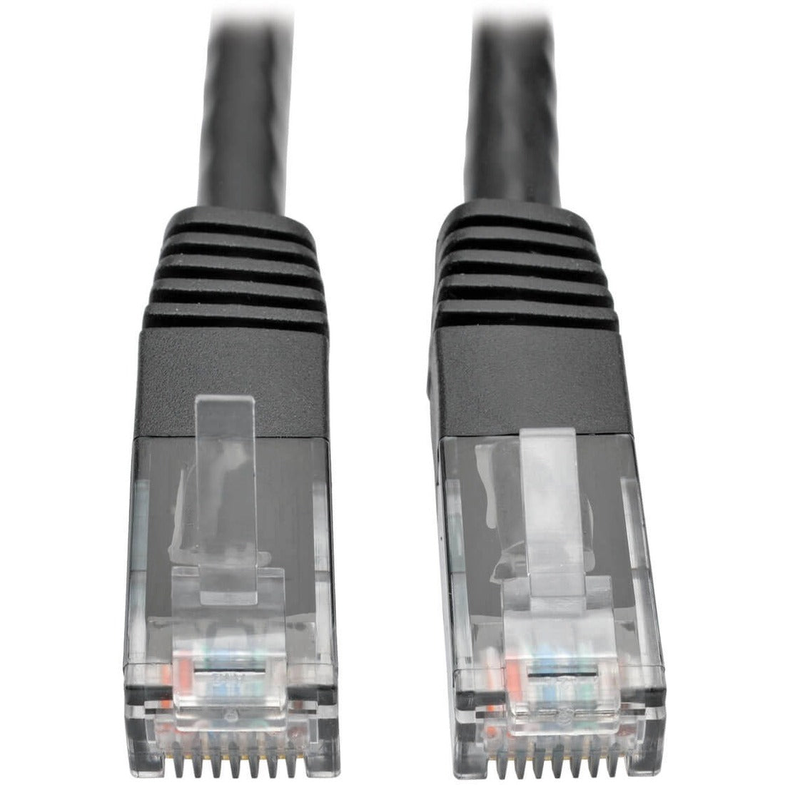 Eaton Tripp Lite Series Cat6 Gigabit Molded Patch Cable, 10 ft, Black — RJ45 Male to Male Ethernet Connection