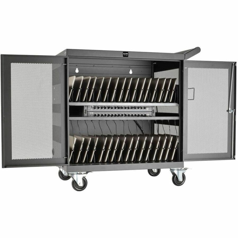 Eaton Tripp Lite Series CSC32USB 32-Device USB Charging Cart with Locking Steel Cabinet