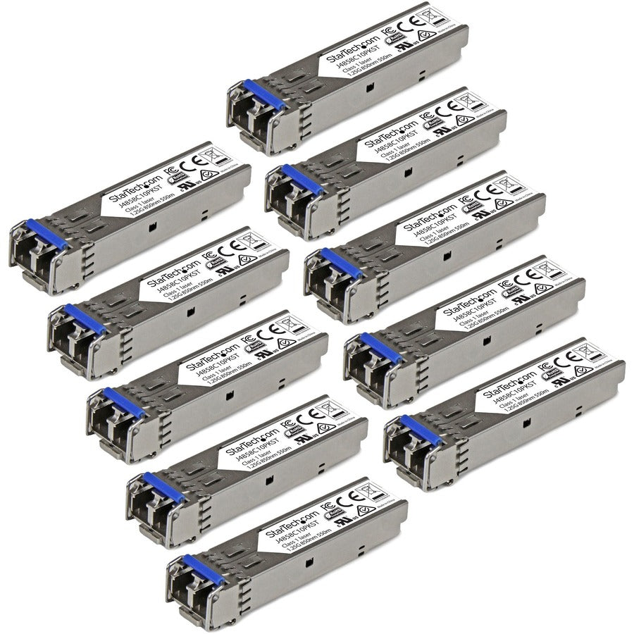 StarTech.com J4859C 10 Pack Compatible SFP Modules for HPE Switches - 1000BASE-LX Gigabit Ethernet Fiber Transceivers