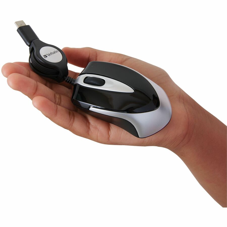 Verbatim America, LLC USB-C Mini Optical Travel Mouse - Compact, Tangle-Free Design