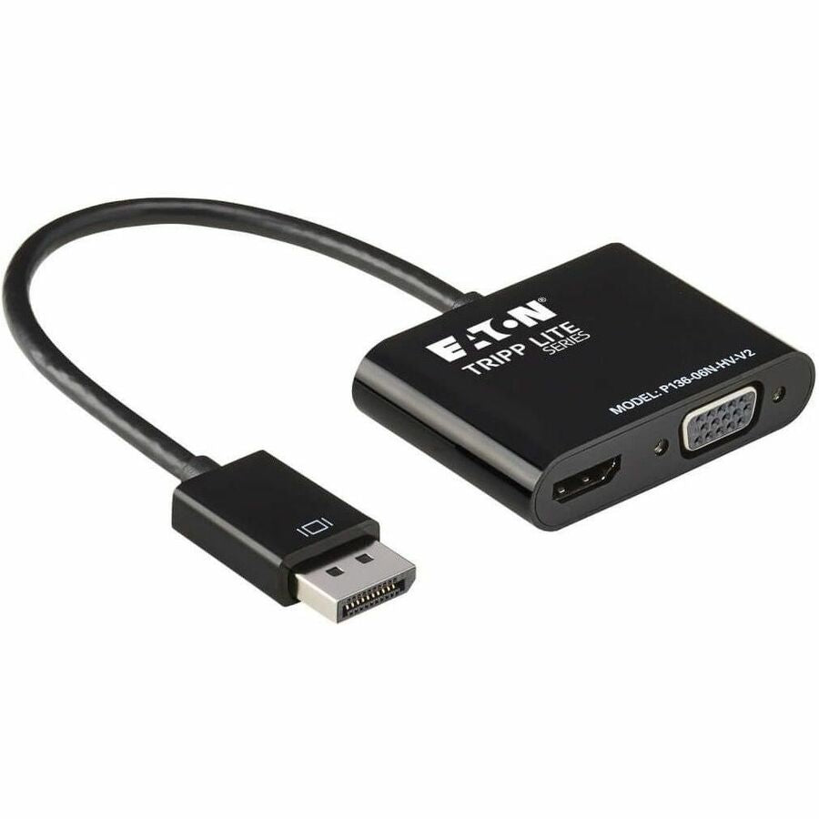 Eaton Tripp Lite Series DisplayPort 1.2 to VGA/HDMI All-in-One Converter Adapter (Part #P136-06N-HV-V2)