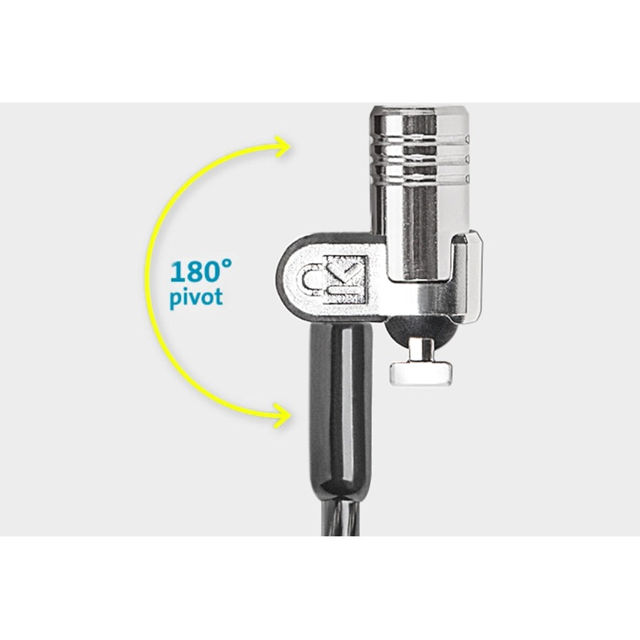 Kensington MicroSaver 2.0 Keyed Laptop Lock with T-Bar Technology and Carbon Steel Cable