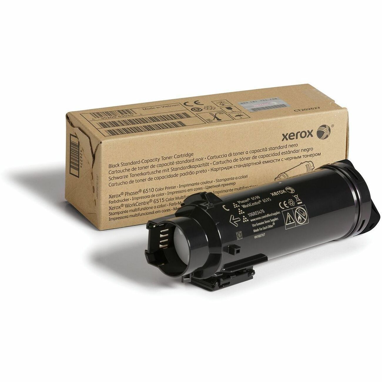Xerox Genuine Phaser 6510 & WorkCentre 6515 Black Toner Cartridge (Part 106R03476) – 2500 Pages