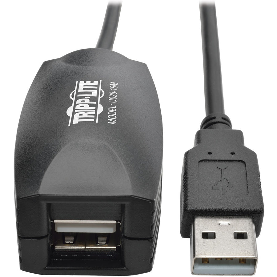 Eaton Tripp Lite Series USB 2.0 Hi-Speed Active Extension Repeater Cable (A Male to A Female), 49 ft