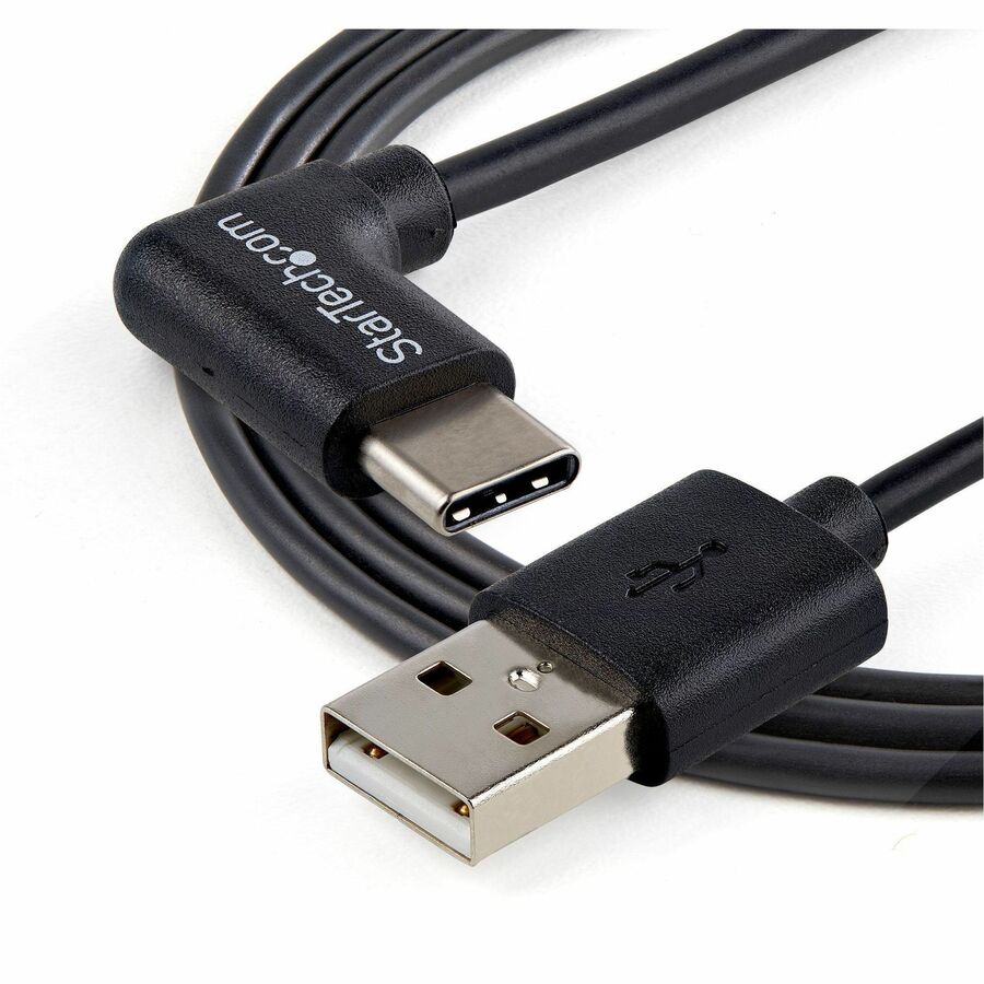 StarTech.com 1m USB-A to USB-C Cable - Right-Angle USB 2.0 M/M - 3 ft. for Charging and Data Transfer