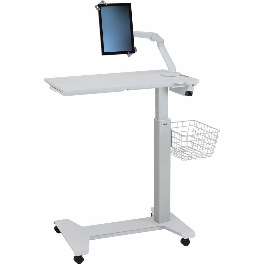 Ergotron SV Wire Basket, Small – White Accessory for Patient eTable and StyleView Carts