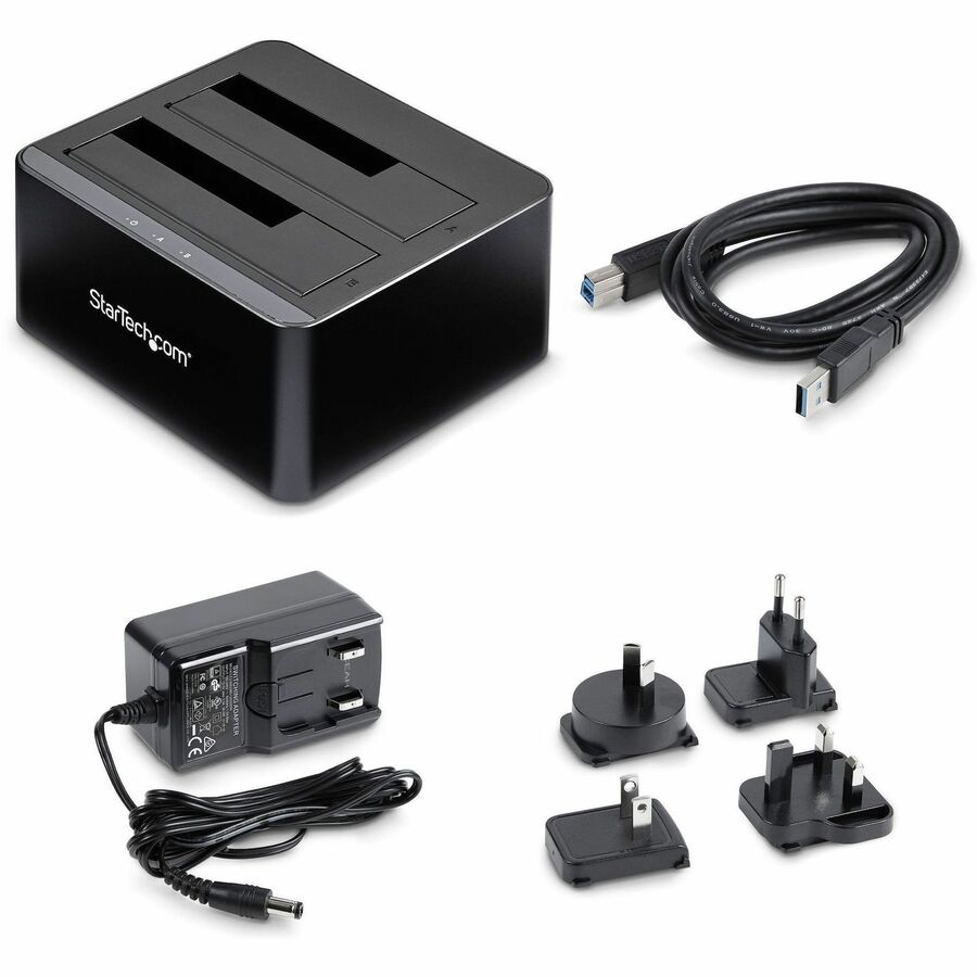 StarTech.com Dual-Bay SATA HDD/SSD Docking Station SDOCK2U33V with USB 3.0