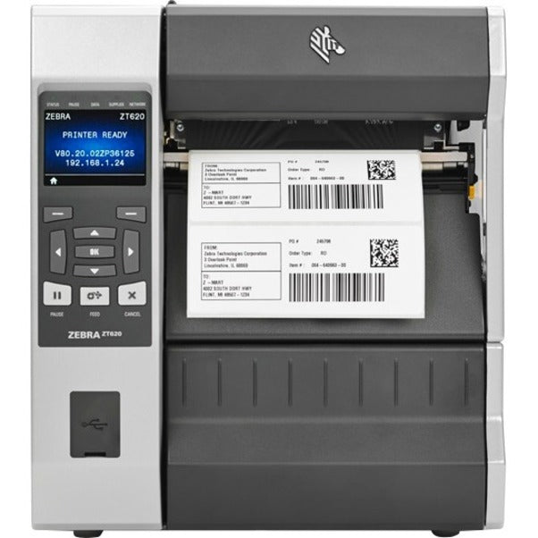 Zebra ZT620 Industrial Thermal Printer – High-Speed Monochrome Label Printing with Bluetooth and Ethernet