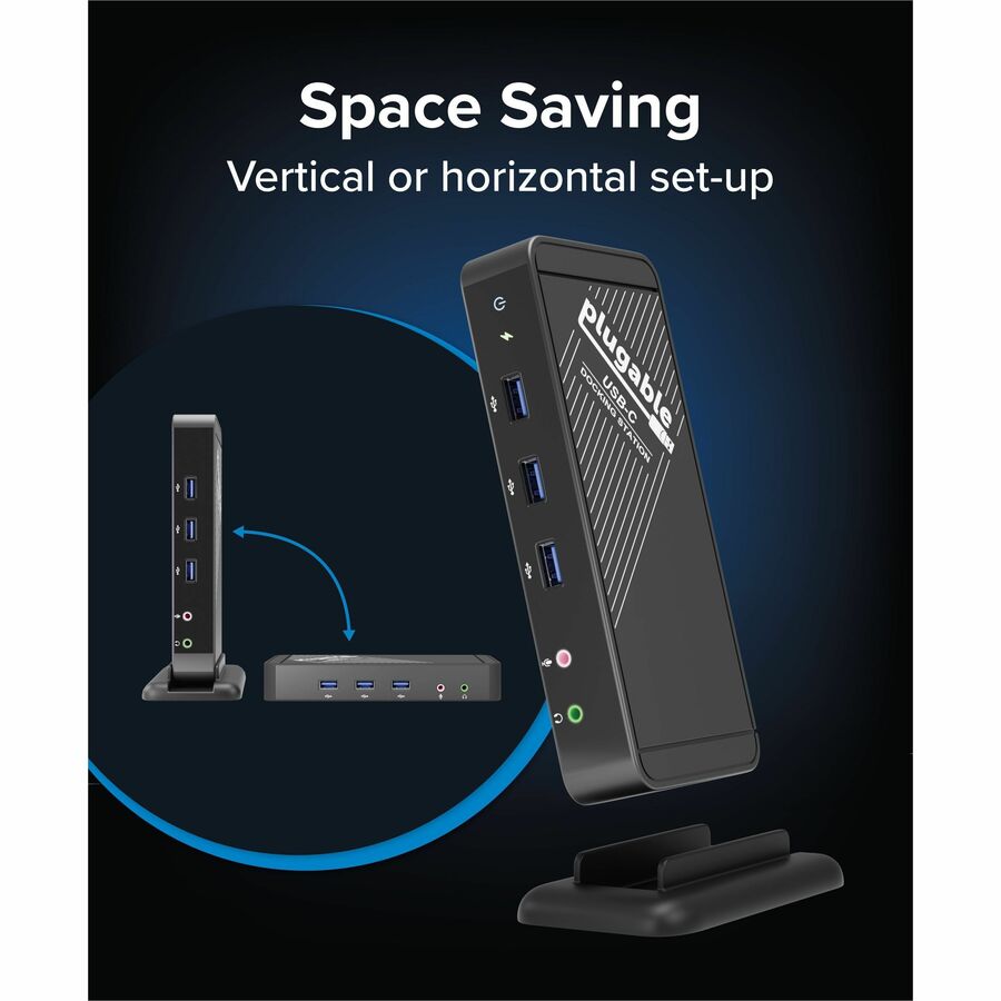 Plugable Technologies UD-CA1A USB-C Docking Station with 4K HDMI, 60W Power Delivery, Ethernet, and USB Ports