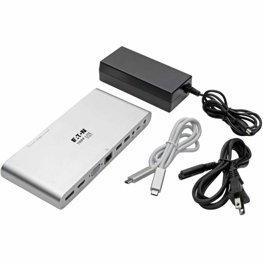Eaton Tripp Lite Series U442-DOCK4-S USB-C Docking Station with 4K HDMI, DisplayPort, VGA, USB 3.0, Ethernet, and 100W Power Delivery