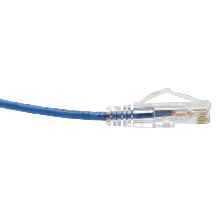 Eaton Tripp Lite Series Cat6 Gigabit Snagless Slim UTP Ethernet Cable (RJ45 M/M), Blue, 15 ft.