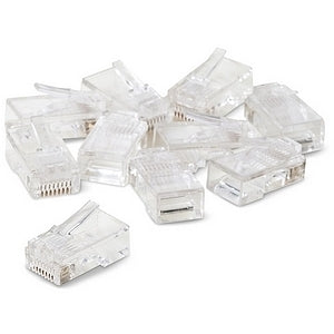 Belkin R6G088100 RJ45 Plug for Flat Cable – Gold Plated Network Connector, 50 Micron, Clear Male RJ-45