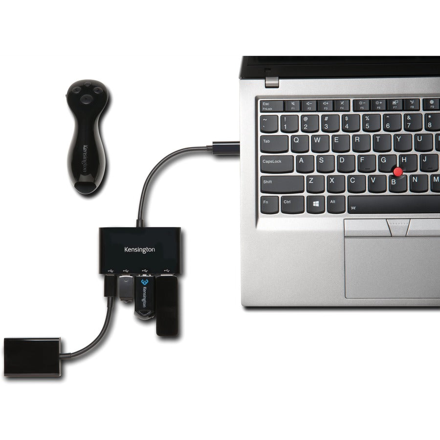 Kensington CH1000 USB-C 4-Port Hub with Dual USB-A and USB-C Ports for Mac and Windows