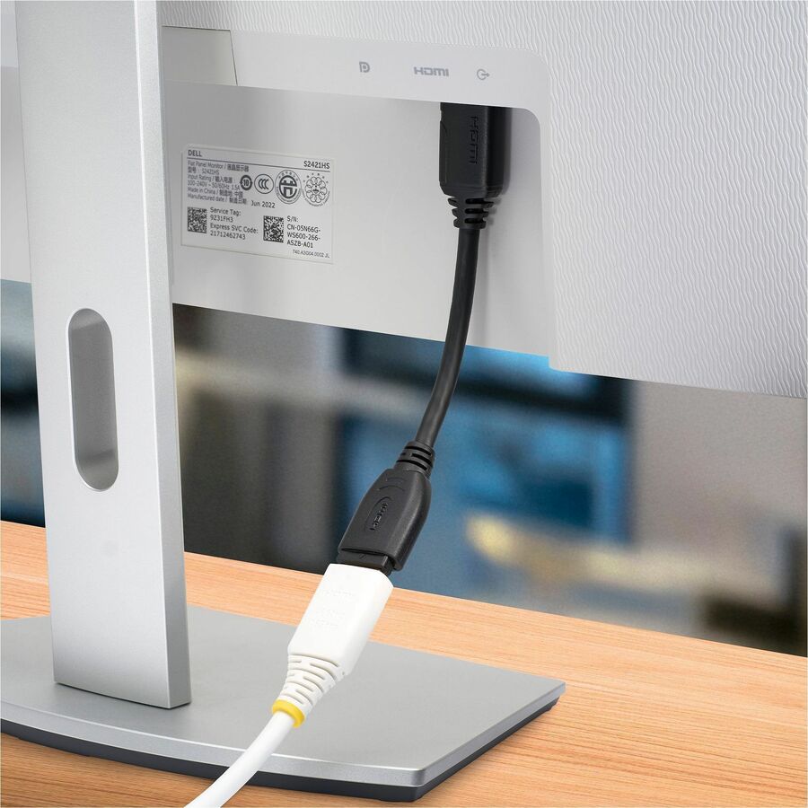 StarTech.com 6-inch High Speed HDMI Port Saver Cable - 4K 60Hz HDMI 2.0 Extension with Ethernet