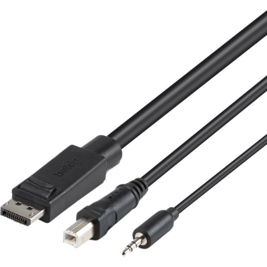 Belkin TAA Certified DisplayPort USB Audio KVM Cable, 6 ft - Model F1D9019B06T