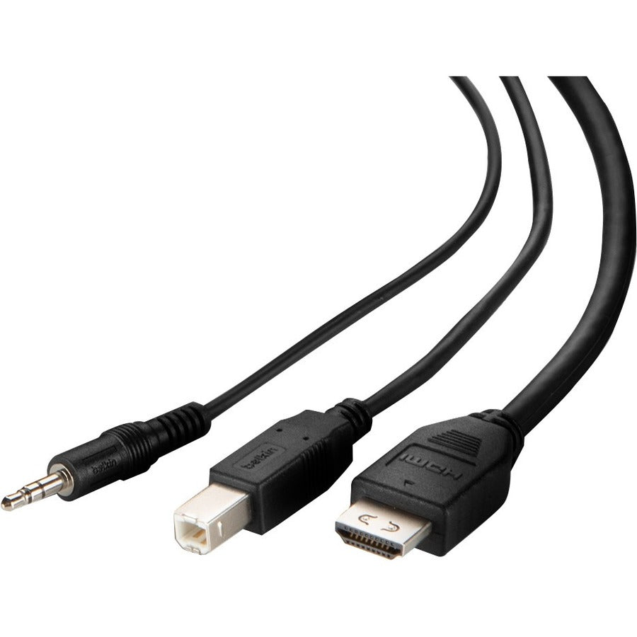 Belkin TAA DVI to HDMI/USB/AUD Combo Cable Kit, 6 ft – Secure KVM Connection with 4K Support