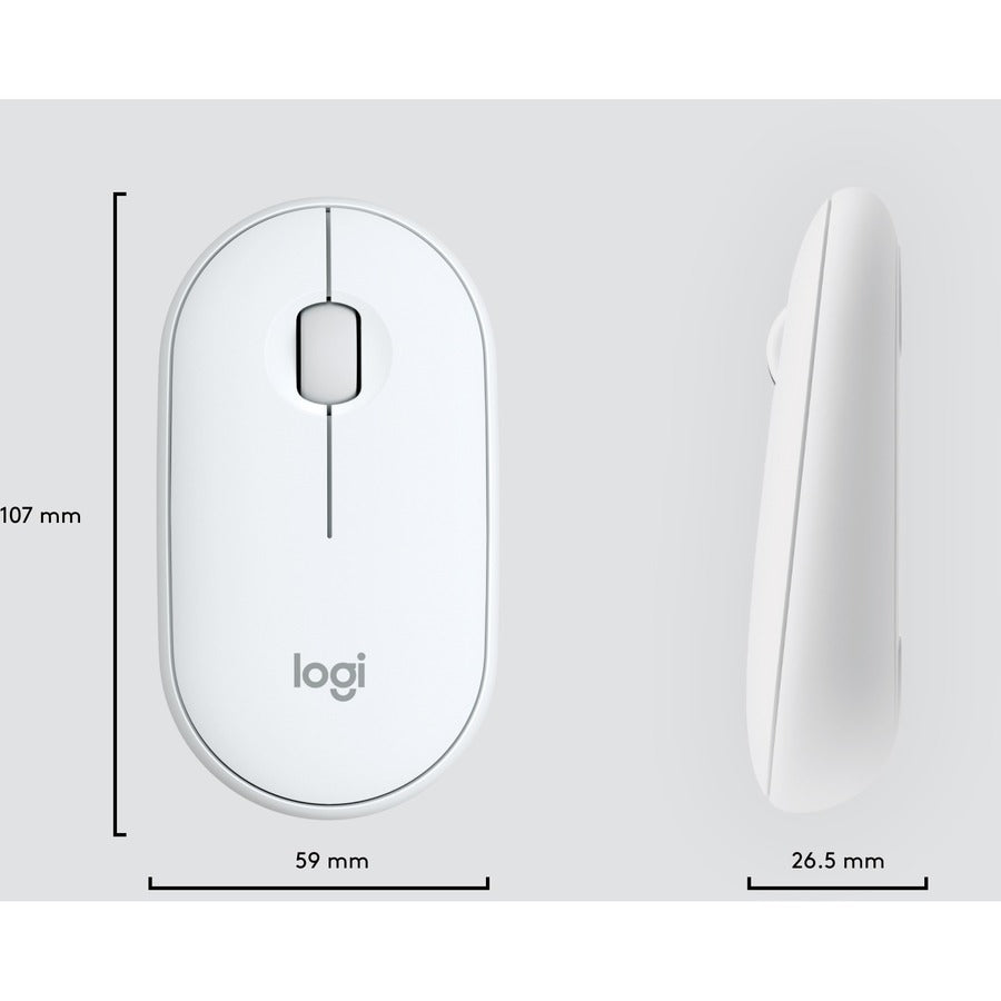 Logitech MK470 Slim Wireless Keyboard and Mouse Combo – Modern Compact Design, Ultra Quiet, Off White