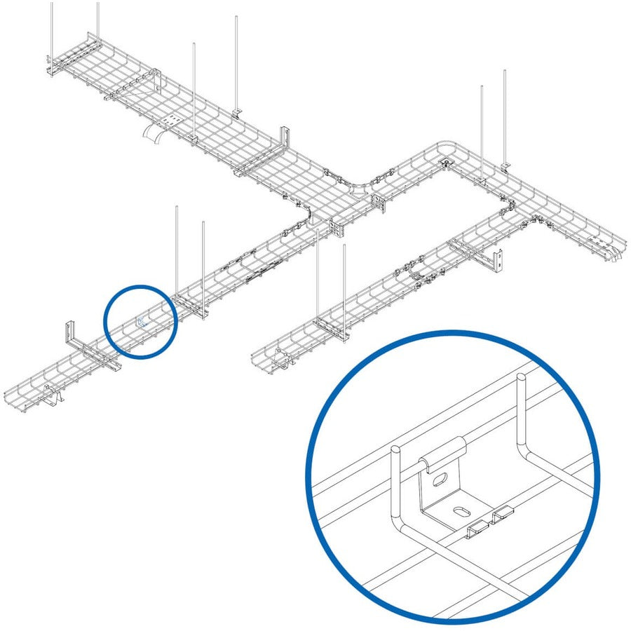 Eaton Tripp Lite SRWBWALLBRKTLD Light Wall Bracket for Small Wire Mesh Cable Trays