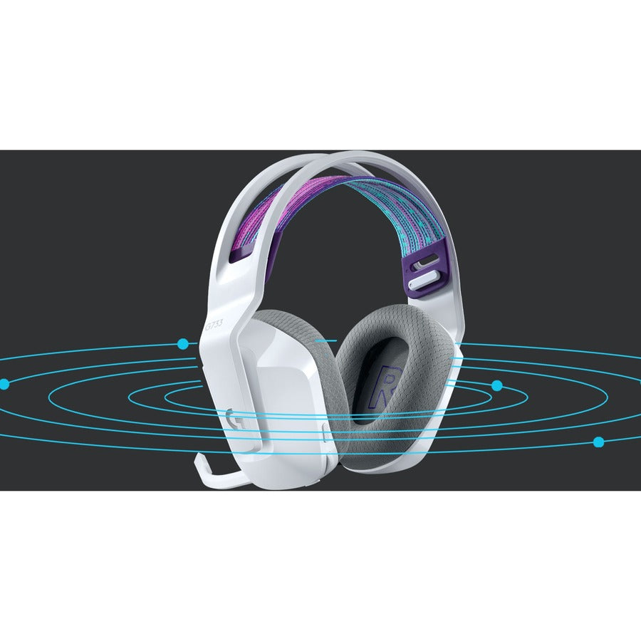 Logitech G733 Lightspeed Wireless RGB Gaming Headset with Customizable Lighting and Immersive Audio