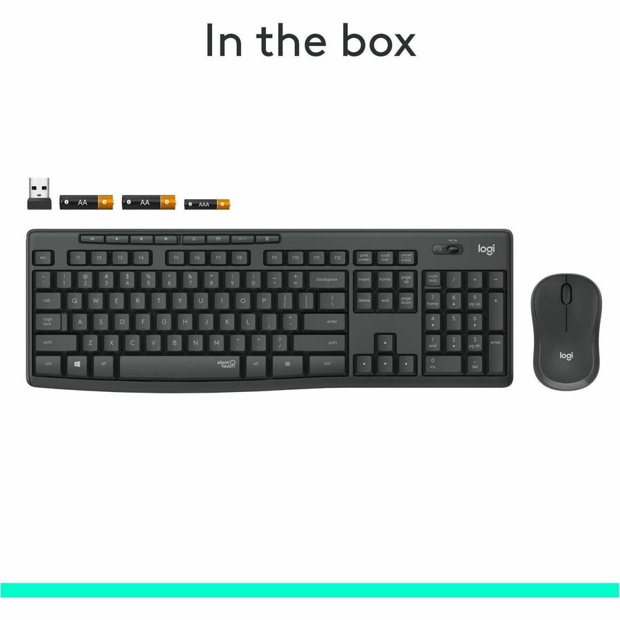 Logitech MK295 Silent Wireless Keyboard and Mouse Combo – Graphite