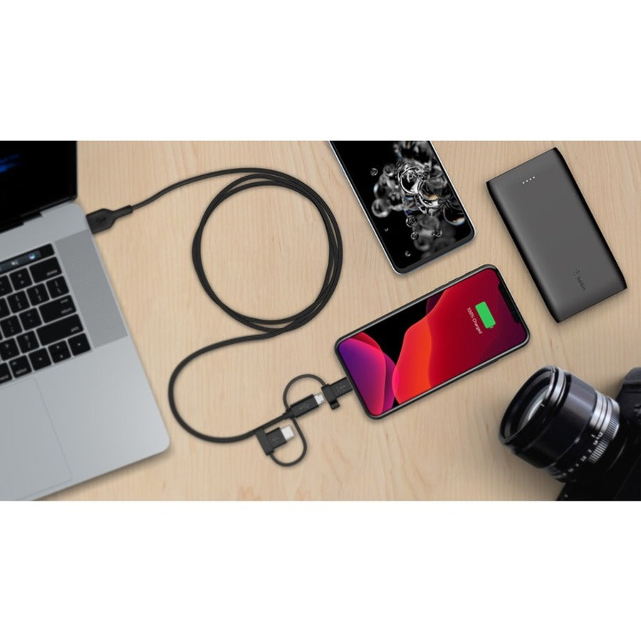Belkin Universal 3-in-1 Charging & Data Transfer Cable with MFi Certification