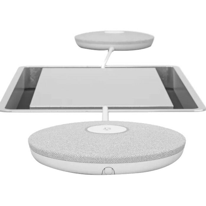 Logitech Rally Mic Pod – White | Professional Beamforming Microphone with RightSound™ Technology