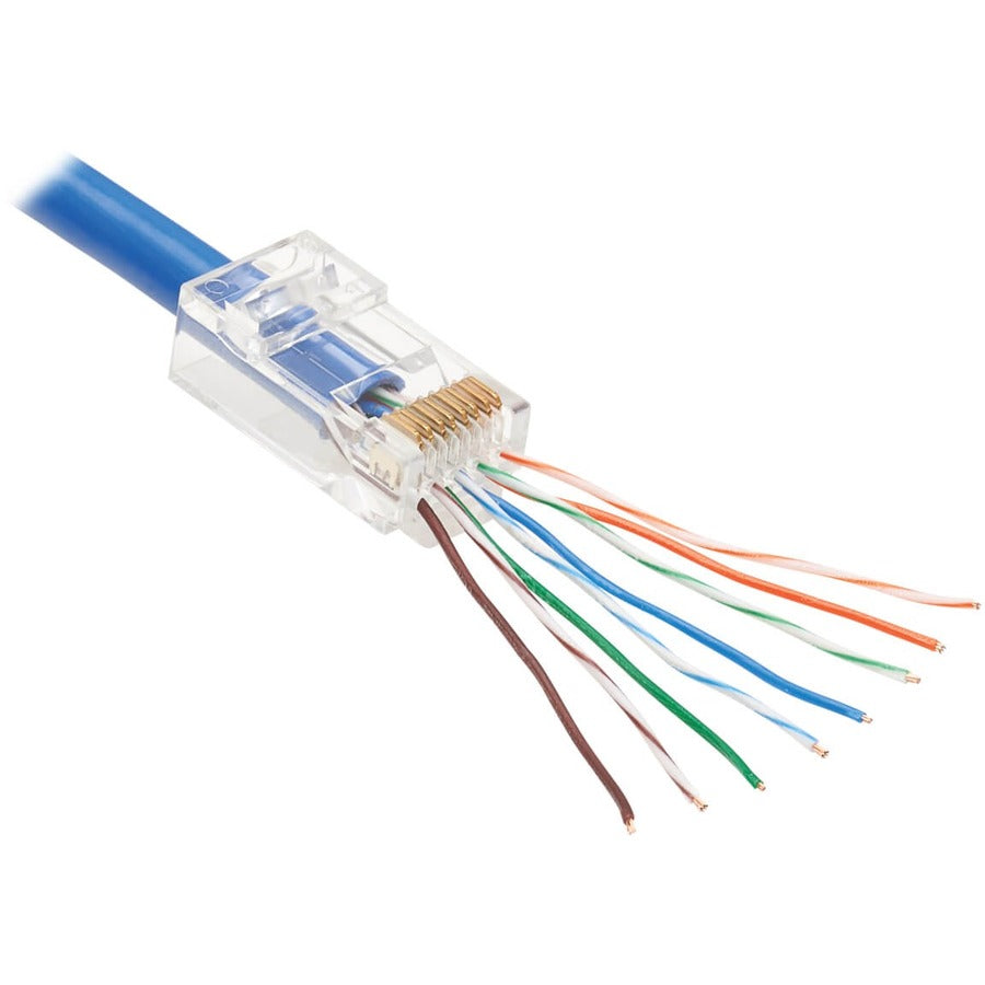 Eaton Tripp Lite Series Cat6 RJ45 Pass-Through UTP Modular Plug, 50 Pack