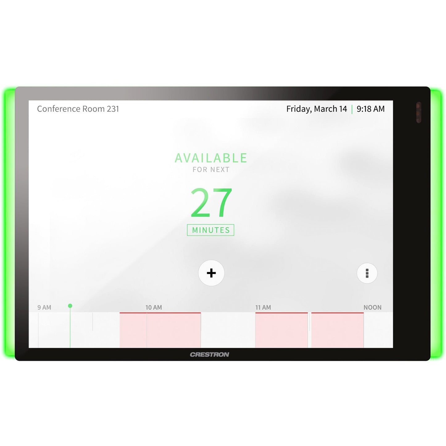 Crestron TSS-770-B-S-LB 7-inch Room Scheduling Touch Screen with Light Bar