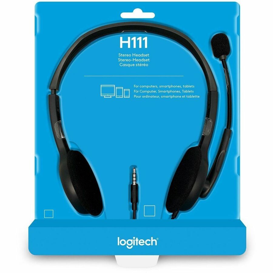 Logitech H111 Stereo Headset with 3.5 mm Audio Jack for Education