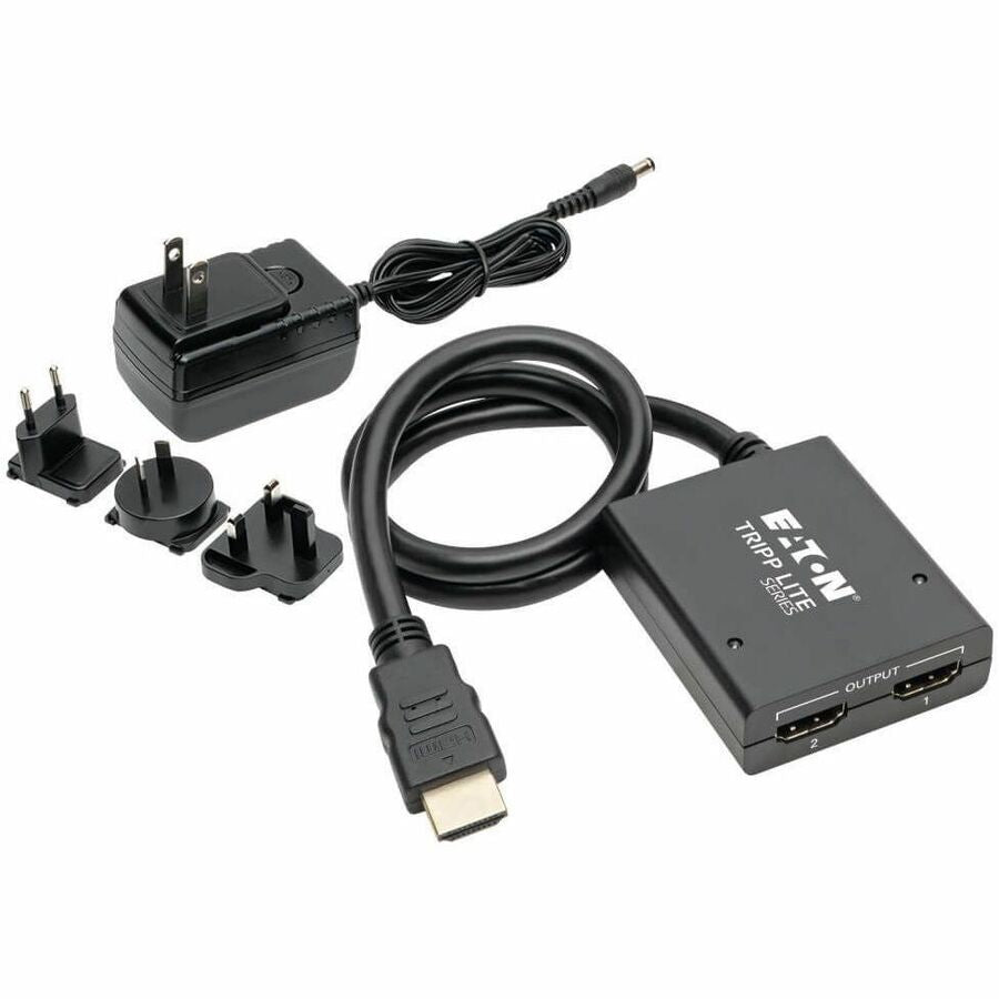 Eaton Tripp Lite Series 2-Port HDMI Splitter - UHD 4K with International Power Adapter