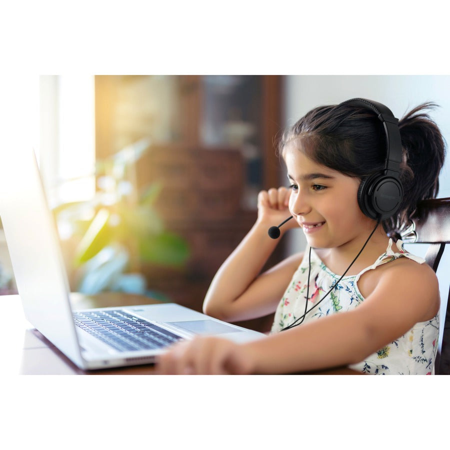 Kensington K33065WW Classic Headset with Microphone and Volume Control - Wired Over-the-Head Design for Office, Gaming, and Learning